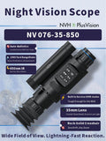 NV-076-35-940 Digital Night Vision Scope | 1000m Rangefinder | Auto Ballistic Calculator | Full HD Recording | 940nm Invisible IR | 6000J Recoil Rating