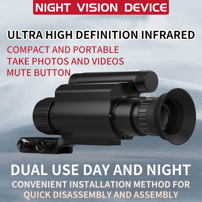 NV-075-35-940 Digital Night Vision Scope – 1080P HD, 35mm Lens, 940nm Invisible IR, Photo/Video Recording