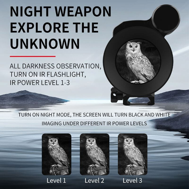 NV-075-35-940 Digital Night Vision Scope – 1080P HD, 35mm Lens, 940nm Invisible IR, Photo/Video Recording