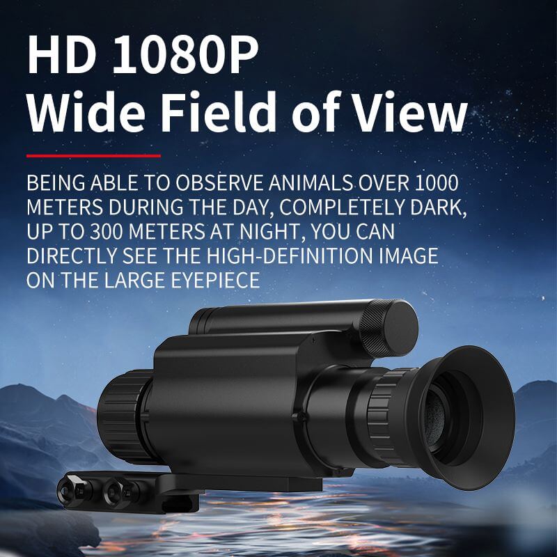 NV-075-35-940 Digital Night Vision Scope – 1080P HD, 35mm Lens, 940nm Invisible IR, Photo/Video Recording