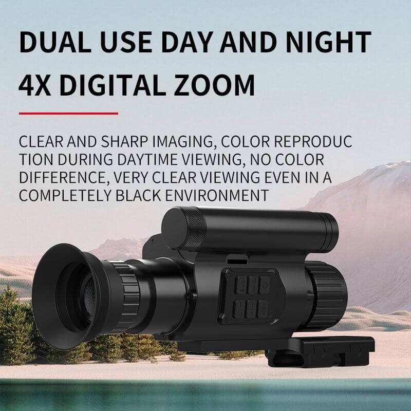 NV-075-35-940 Digital Night Vision Scope – 1080P HD, 35mm Lens, 940nm Invisible IR, Photo/Video Recording