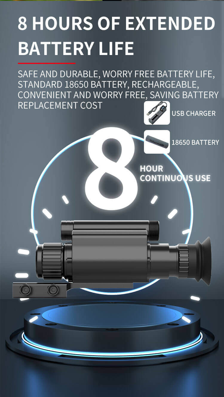 NV-075-50-940 Digital Night Vision Scope – 1080P HD, 940nm Invisible IR, 50mm Lens, Photo/Video Recording &amp; Dual Battery